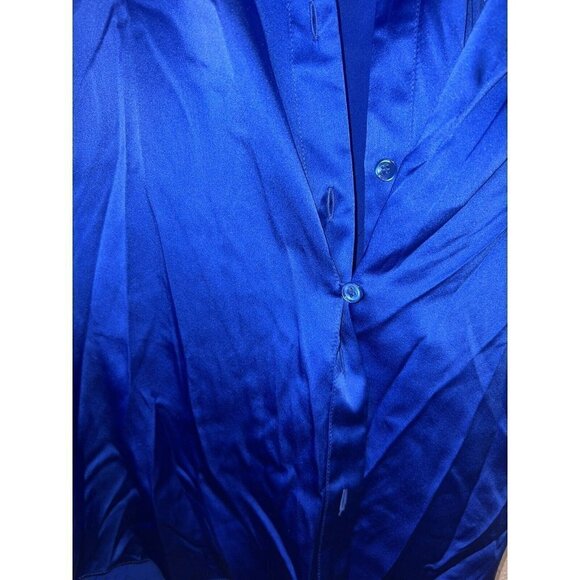 Ser.o.ya Karry Shirt 95% Silk Size Small Blue Collared Blouse Retail $395 X - Picture 5 of 15